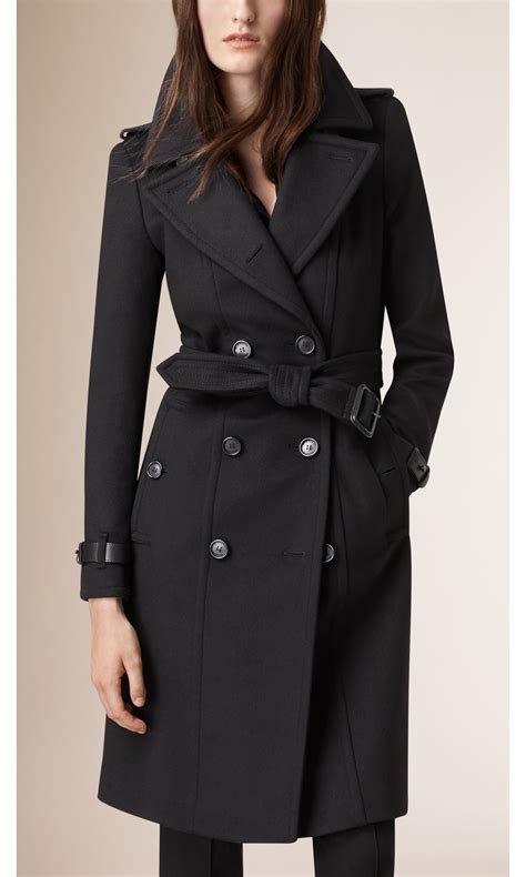 burberry wool cashmere coat black|burberry cashmere kensington trench coat.